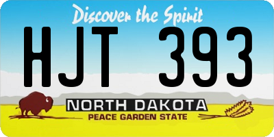 ND license plate HJT393