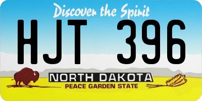 ND license plate HJT396