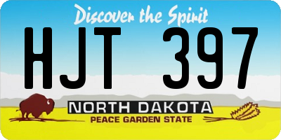 ND license plate HJT397