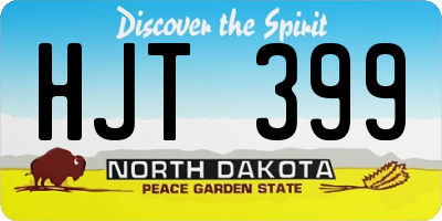 ND license plate HJT399