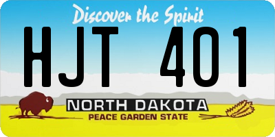 ND license plate HJT401