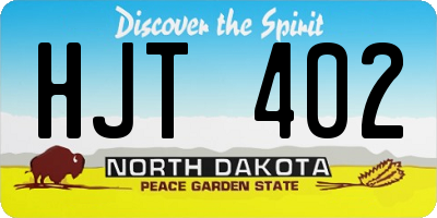 ND license plate HJT402