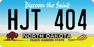 ND license plate HJT404