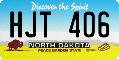 ND license plate HJT406