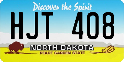 ND license plate HJT408