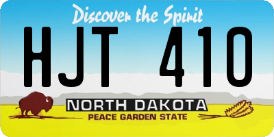 ND license plate HJT410