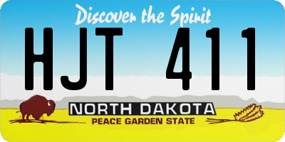 ND license plate HJT411