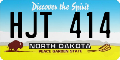 ND license plate HJT414