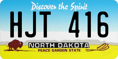 ND license plate HJT416