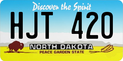 ND license plate HJT420