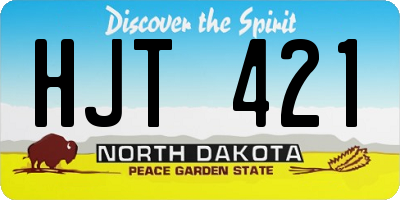 ND license plate HJT421