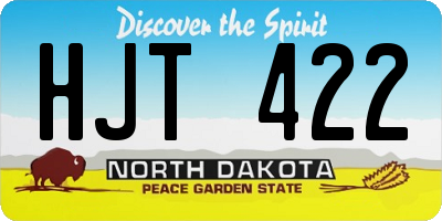 ND license plate HJT422