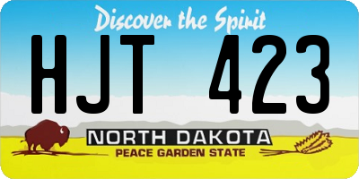 ND license plate HJT423