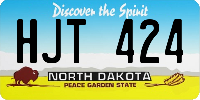 ND license plate HJT424