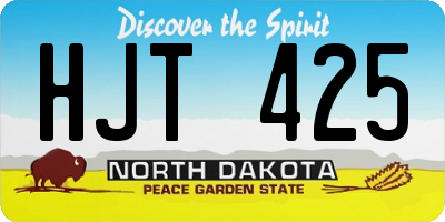 ND license plate HJT425