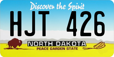 ND license plate HJT426