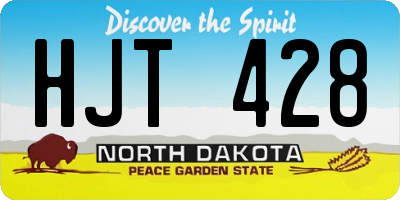 ND license plate HJT428