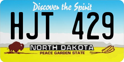 ND license plate HJT429