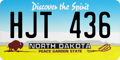 ND license plate HJT436