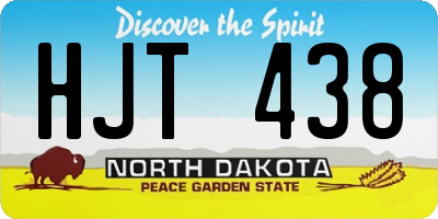 ND license plate HJT438