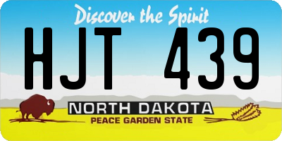 ND license plate HJT439