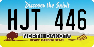 ND license plate HJT446