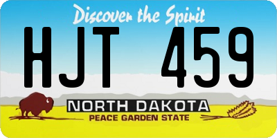 ND license plate HJT459