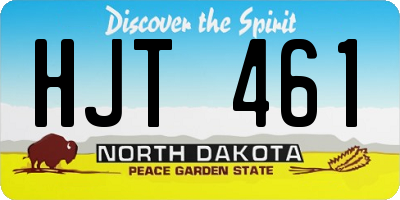 ND license plate HJT461