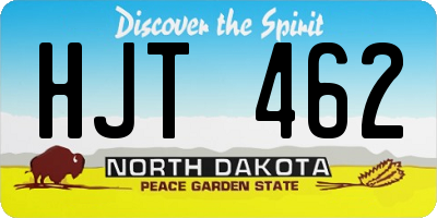 ND license plate HJT462