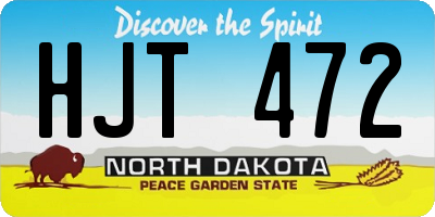 ND license plate HJT472