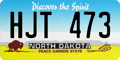 ND license plate HJT473