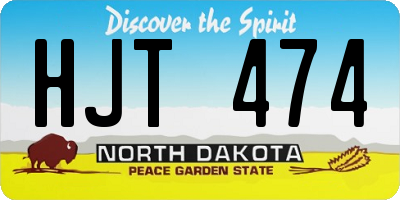 ND license plate HJT474