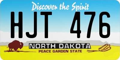 ND license plate HJT476