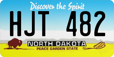 ND license plate HJT482