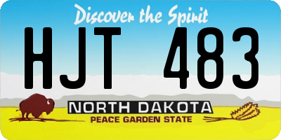 ND license plate HJT483