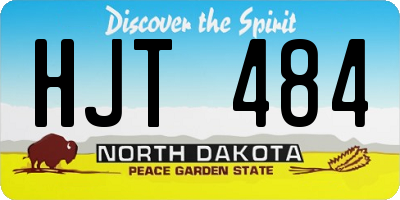 ND license plate HJT484