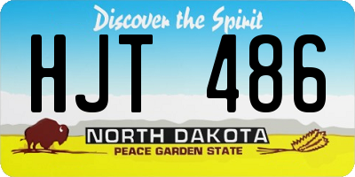 ND license plate HJT486