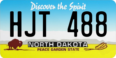 ND license plate HJT488