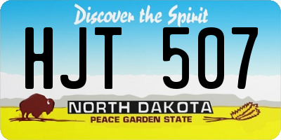 ND license plate HJT507