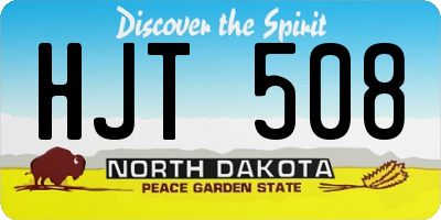 ND license plate HJT508