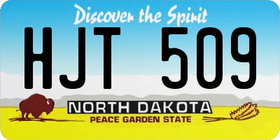 ND license plate HJT509