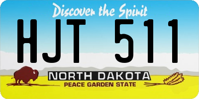 ND license plate HJT511