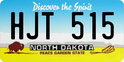 ND license plate HJT515