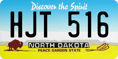 ND license plate HJT516