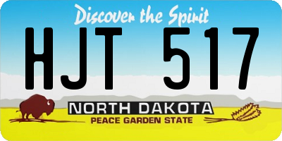 ND license plate HJT517