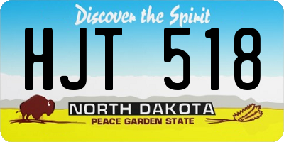 ND license plate HJT518