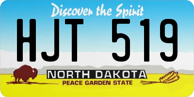 ND license plate HJT519