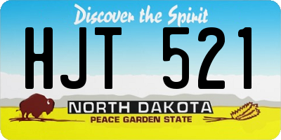 ND license plate HJT521