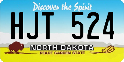 ND license plate HJT524