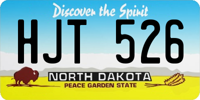 ND license plate HJT526